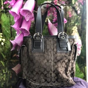 Coach Authentic Signature Brown Satchel Handbag